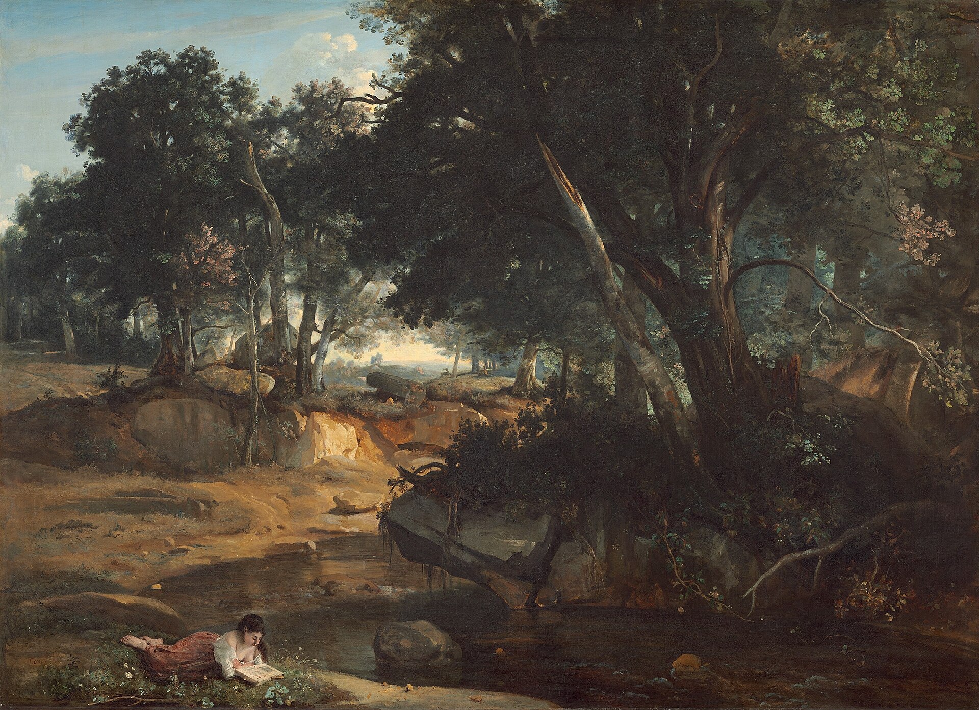 La forêt de Fontainebleau peinte par Jean-Baptiste-Camille Corot en 1834