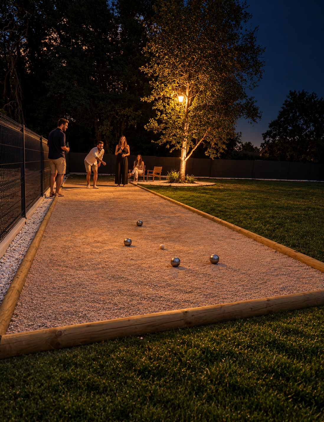 Pétanque au jardin